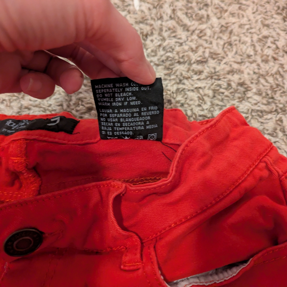 Papaya Premium Denim Red Skinny Jeans Size 7 - Picture 5 of 7